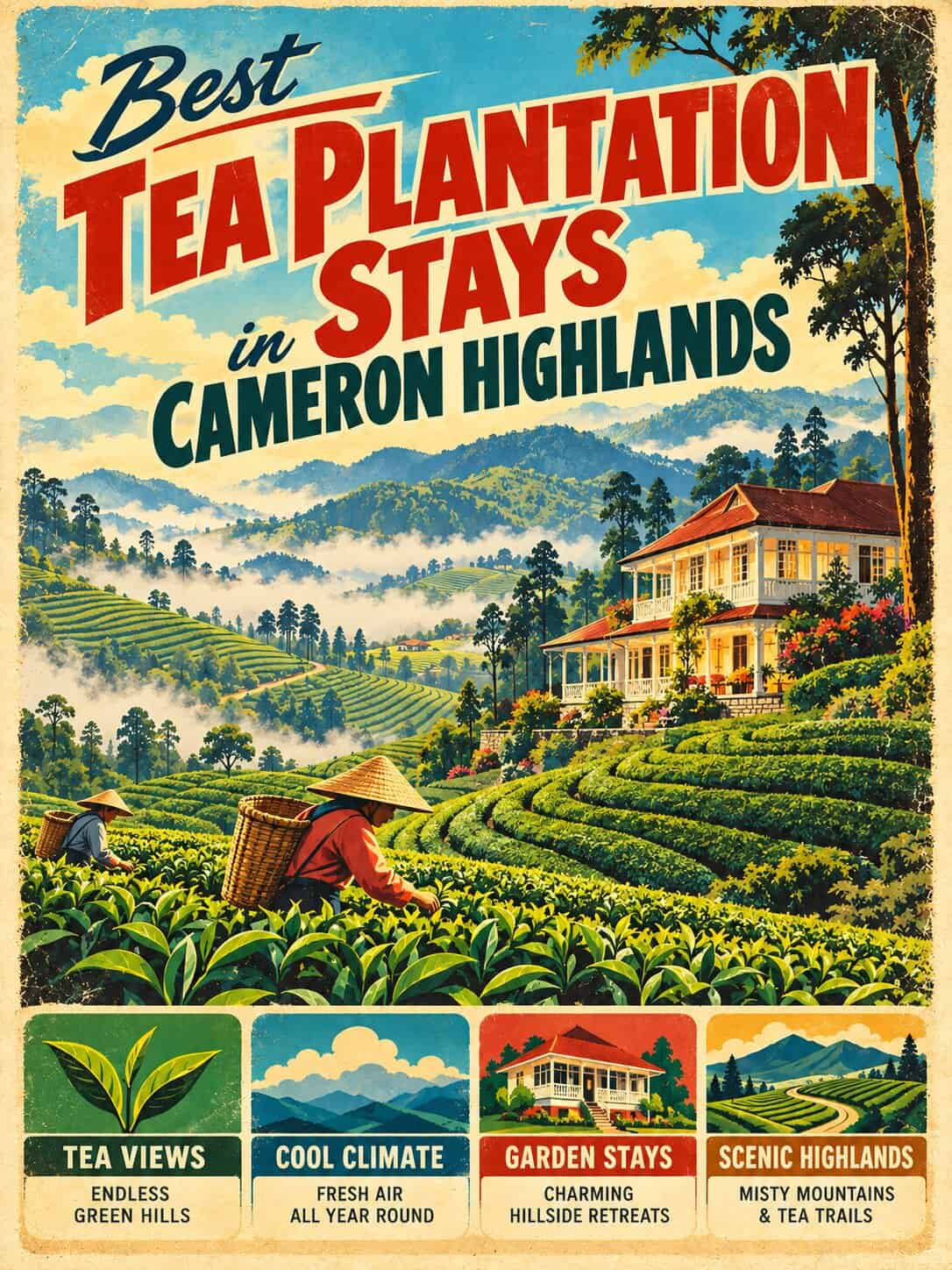 Tea plantation stays Cameron Highlands: hotels near the tea country